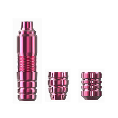 OEM ODM Tattoo Pen Machines Rose Red Color With Anti Slip Design