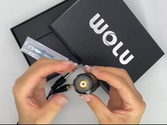 Máy xăm màu xám với đầu nối RCA và động cơ chất lượng cao